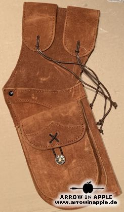 Belt quiver, leather, brown (3297)