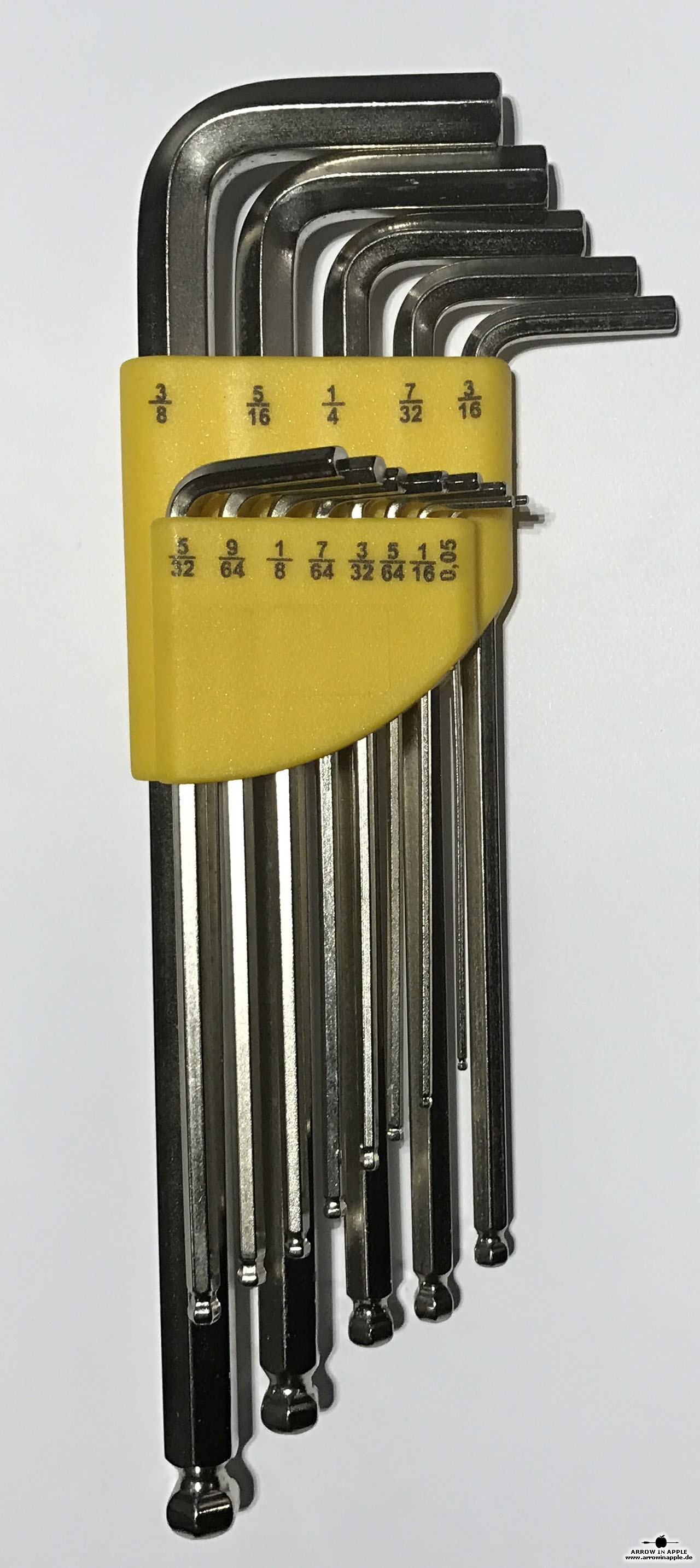 Hex key set inch dimensions