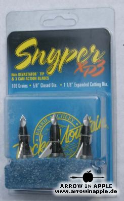 Rocky Mountain Snyper XP3, 3 Blade Expandable Broadheads, 100 gr (3 pk) (582)