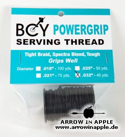 BCY Crossbow Center Serving, Powergrip, 0.32 - 40 yds, black (2907)